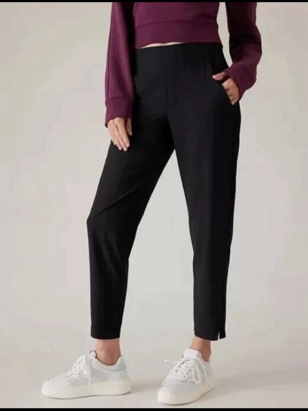 Athleta Black High-Rise Slim Ankle Pants – Medium Tall
